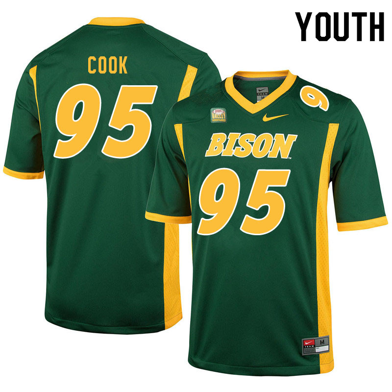Youth #95 Brendan Cook North Dakota State Bison College Football Jerseys Sale-Green - Click Image to Close